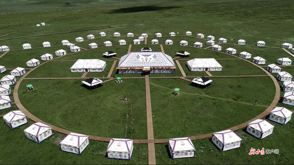尕秀村打造的"帐篷城".(尕秀村供图)