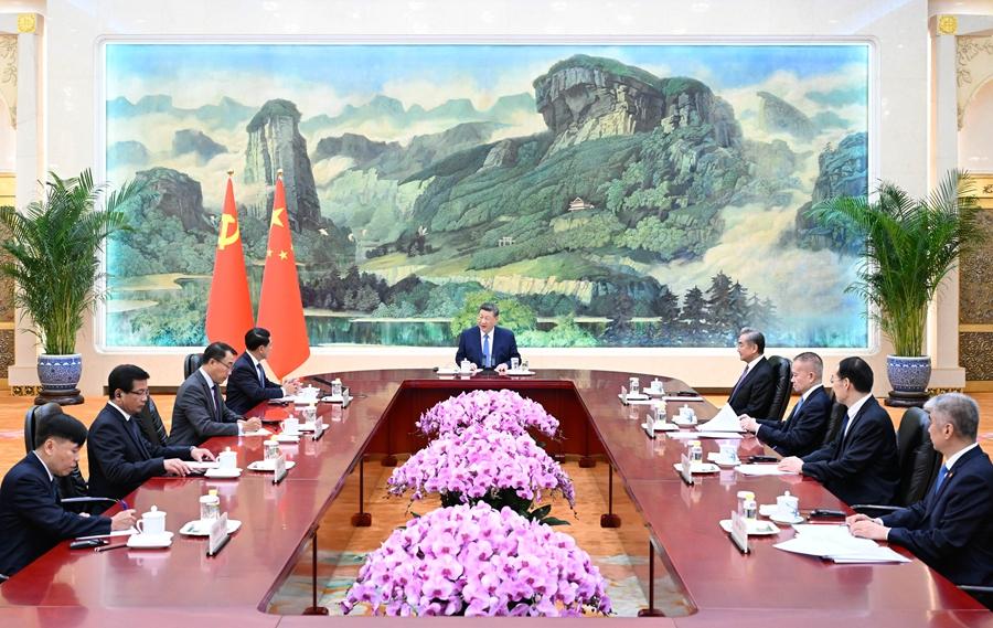 习近平会见老挝人民革命党中央总书记、国家主席特使沙伦赛-中国藏族网通